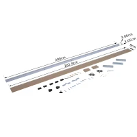 Homcom Kit Feronerie Rustic – 6 Piese pentru Usi Glisante din Lemn(m-4)
