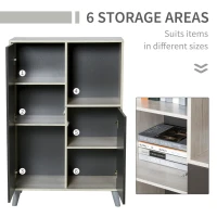 HOMCOM Biblioteca moderna mobila multifunctionala din lemn cu 2 usi si spatiu deschis(m-7)