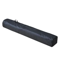 Outsunny Brandina da Campeggio Pieghevole in Tessuto Oxford Nero Impermeabile con Borsa da Viaggio Inclusa 193x64x40cm(m-6)