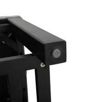 Homcom Banca pentru Pantofi Chesterfield Captusita Lemn Negru si Flanela Gri 80x40x46cm(m-8)