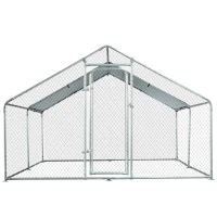 PawHut Cusca Boxa pentru Extern Galvanizat cu Tesatura Oxfort pentru Acoperire 3 x 4 x 1.95 m(m-8)