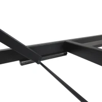 Outsunny Bancuta de Gradina In Fier Forjat cu Dungi Negru(m-8)