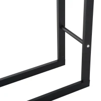 HOMCOM Raft Lemne pentru Casa si Gradina Greutate maxima 100kg Negru, 60x25x150cm(m-9)