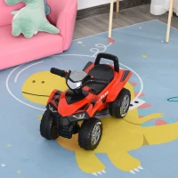 HOMCOM ATV jucarie pentru copii, 18 – 36 luni, licenta GOODYEAR lumini si sunete, rosu(m-10)