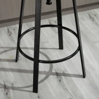 HOMCOM Set de 2 Scaune de Bar Inaltime Reglabila si Suport pentru Picioare, Stil Industrial(m-10)