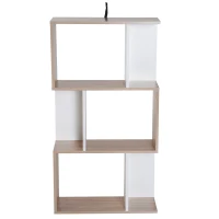 Homcom Biblioteca de Perete – 3 Rafturi, Lemn Natural(m-4)