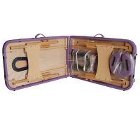 HomCom Lettino da Massaggio Fisioterapia Pieghevole con 2 Zone 182 x 60cm Viola(m-9)