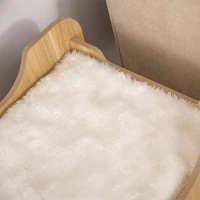 PawHut pat pisici, cu 2 nivele, perne incluse, 50x50x50cm(m-8)