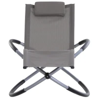 Outsunny Scaun Balansoar din Texilene Zero-Gravity Gri 154x80x84cm(m-8)