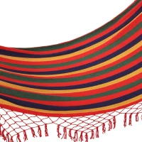 Outsunny Hamac de Gradina 2 Persoane Pliabil in Poliester , Colorata, 200x100cm(m-3)