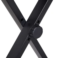 HOMCOM Scaun Captusit pentru Pian Pliabil cuInaltime Reglabila, Negru, 39x29x51cm(m-11)