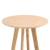 HOMCOM Masa inalta pentru bar sau bucatarie, Rotunda din Lemn Design Scandinav(m-8)