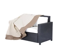 HomCom Prelată pentru Acoperirea Mobilierului din Material Oxford, Crem și Maro, 152x87x59/79cm(m-5)