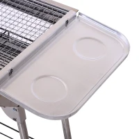 Outsunny Barbecue pe Carbune Pliabil Portabil in Otel 104x33x70cm(m-8)