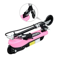 HomCom Monopattino Scooter Elettrico per Bambini 120W Pieghevole Struttura in Metallo, Rosa(m-7)