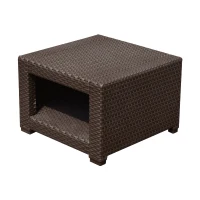 Outsunny Masa de Gradina in PE Rattan, Maro, 56x56x44.5cm(m-1)