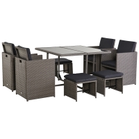 Set Mobilier de Gradina Extern 9 bucati Masa cu 4 Scaune