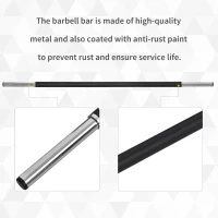 HOMCOM bara de greutate, cu discuri 1.25, 2.5, 5 kg(m-12)