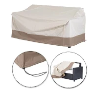 HomCom Prelată pentru Acoperirea Mobilierului din Material Oxford, Crem și Maro, 152x87x59/79cm(m-4)