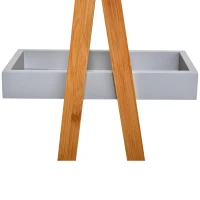 Kleankin Raft pentru baie din MDF si bambus, 30x18x81cm, gri(m-9)