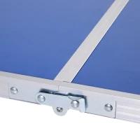 Outsunny Masa Pliabila Multifunctionala de Camping cu Plasa de Ping Pong 160 x 80 cm(m-8)