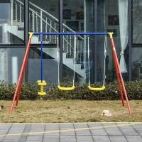 Outsunny Set Legan de Gradina 2 Simple si 1 Dublu Inaltime Reglabila(m-2)