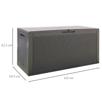 Outsunny Cufar de Gradina Efect Ratan 380L cu Asezare pentru 2 Persoane(m-3)