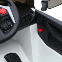 Homcom Masina Sportiva Electrica cu Telecomanda cu Lumini si Muzica Alb(m-8)