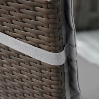 Outsunny Set 2 Bucati Perne pentru Scaune de Gradina cu Spatar Inalt Gri Inchis(m-8)