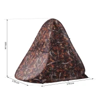 Outsunny Cort Camo Pop Up pentru 2 Persoane pentru Vanat si Fotografie in Tesatura Oxford,170x170x195cm(m-7)