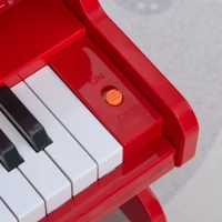 HomCom pian rosu pentru copii 3-6 ani, 25 taste din ABS(m-6)