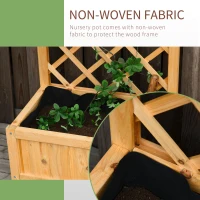 Outsunny Jardiniere din Lemn pentru Gradina Ghiveci pentru Plante Cataratoare(m-6)