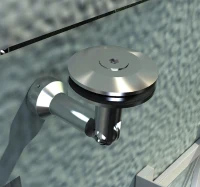 Outsunny - Tettoia porta d'ingresso baldacchino pensilina in vetro trasparente e acciaio inox(m-8)