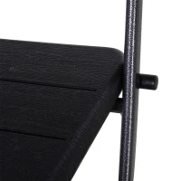 Outsunny Set de Mobilier de Exterior Masa cu 2 Scaune Pliabile Negru(m-8)