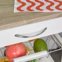 Homcom Carucior Bucatarie Alb – Compact & Eficient, 82 cm(m-11)