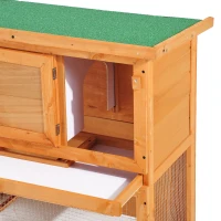 PawHut Cusca Iepuri, 90x45x80cm, verde, portocaliu(m-9)