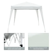 Outsunny Gazebo Pop‑Up 3×3 m Impermeabil – Alb(m-4)