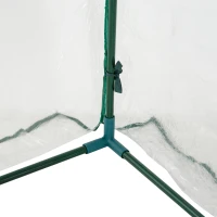 Outsunny Serra a Tunnel in PVC con 3 Porte Avvolgibili in Acciaio e PVC Trasparente, 350x100x80cm(m-9)