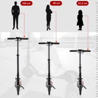 Homcom Trotineta Electrica Pliabila cu Roti Mari Manubriu Reglabil pentru Adulti(m-6)