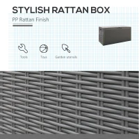 Outsunny Cufar de Gradina Efect Ratan 380L cu Asezare pentru 2 Persoane(m-7)