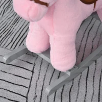 HOMCOM balansoar forma de ponei, 65x26x55 cm, roz(m-9)