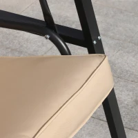 Outsunny Balansoar de Gradina cu 2 locuri, Acoperis reglabil si Structura din otel, 138 x 106 x 174cm(m-9)