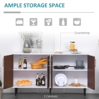 HOMCOM Mobilier Bufet Vintage Clasic din Lemn Bufet pentru Bucatarie Sala de Pranz(m-5)