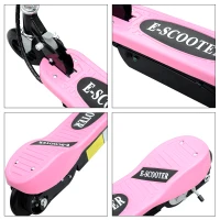 HomCom Monopattino Scooter Elettrico per Bambini 120W Pieghevole Struttura in Metallo, Rosa(m-9)