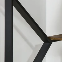 HOMCOM Birou modern, Metal/MDF, 140x60x76 cm, Negru/Maro(m-8)