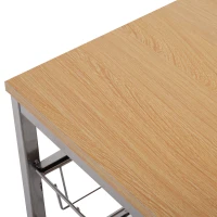 HOMCOM Cărucior de Bucătărie cu 4 Coșuri Detașabile pentru Alimente, 36,5x36,5x89 cm, Argintiu(m-10)