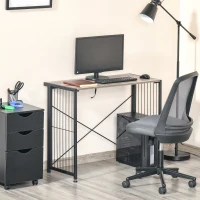 HOMCOM Birou Pliabil Stil Industrial pentru Casa si Birou 90x45x74cm(m-2)