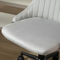 Vinsetto scaun de birou reglabil, catifea, 50x58x77-85cm, gri(m-8)