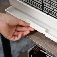 PawHut Cusca pentru Pasari din Metal cu Maner Tava Detasabila si Leagan(m-9)