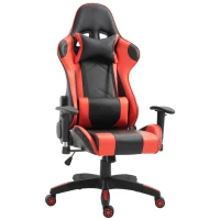 Vinsetto Fotoliu pentru Gaming in Piele Sintetica Premium Ergonomica Spatar Inalt Negru si Rosu(m-1)